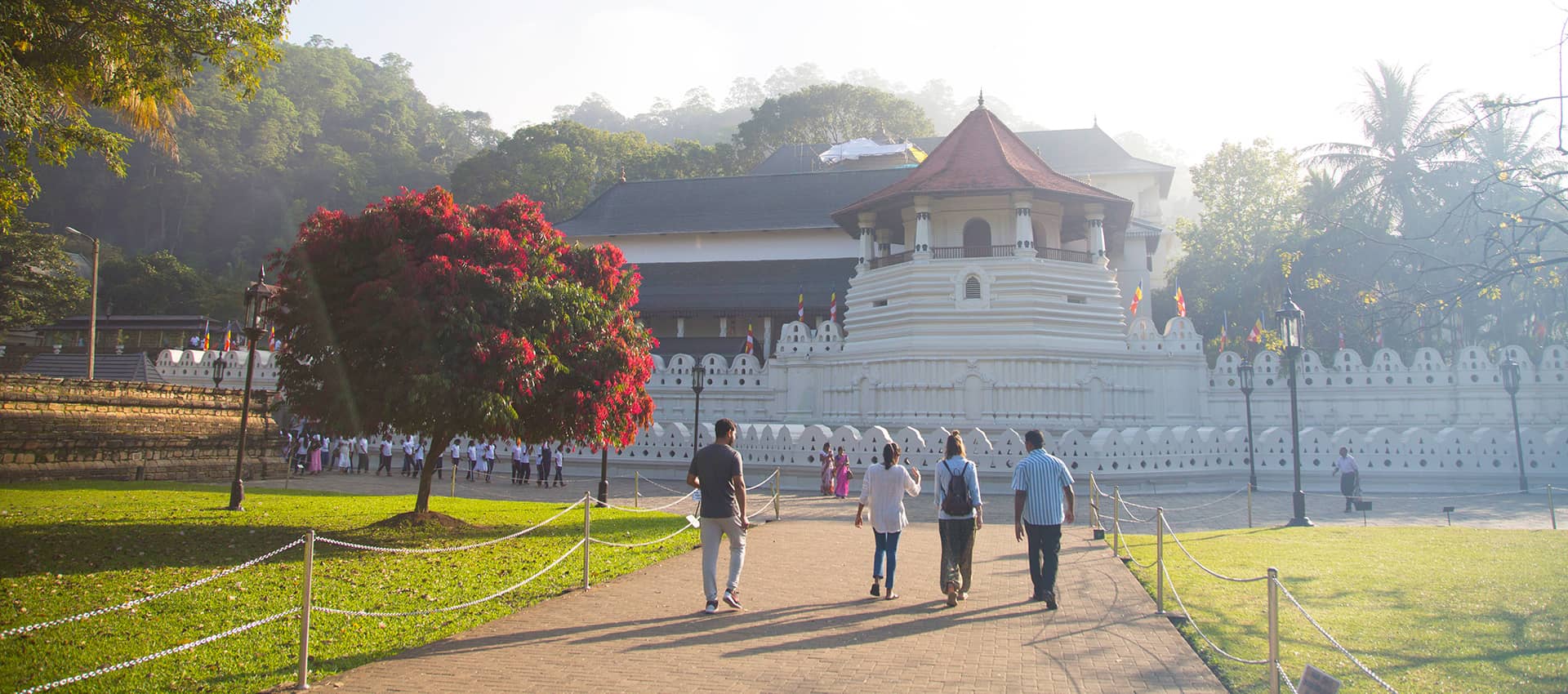 Temple of the Tooth with a local